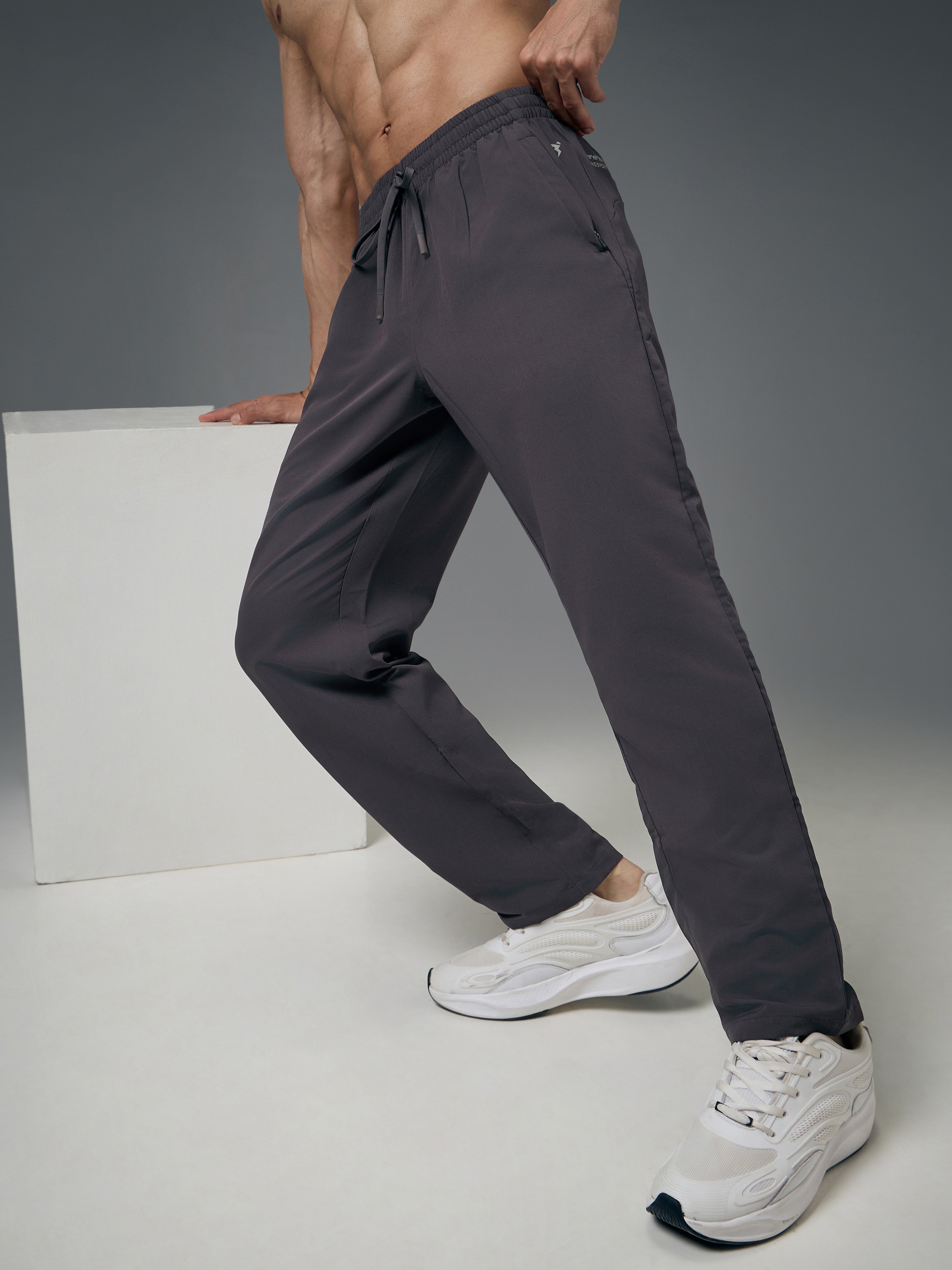 Men Solid Relax Fit Sports Trackpants with TECHNO LITE
