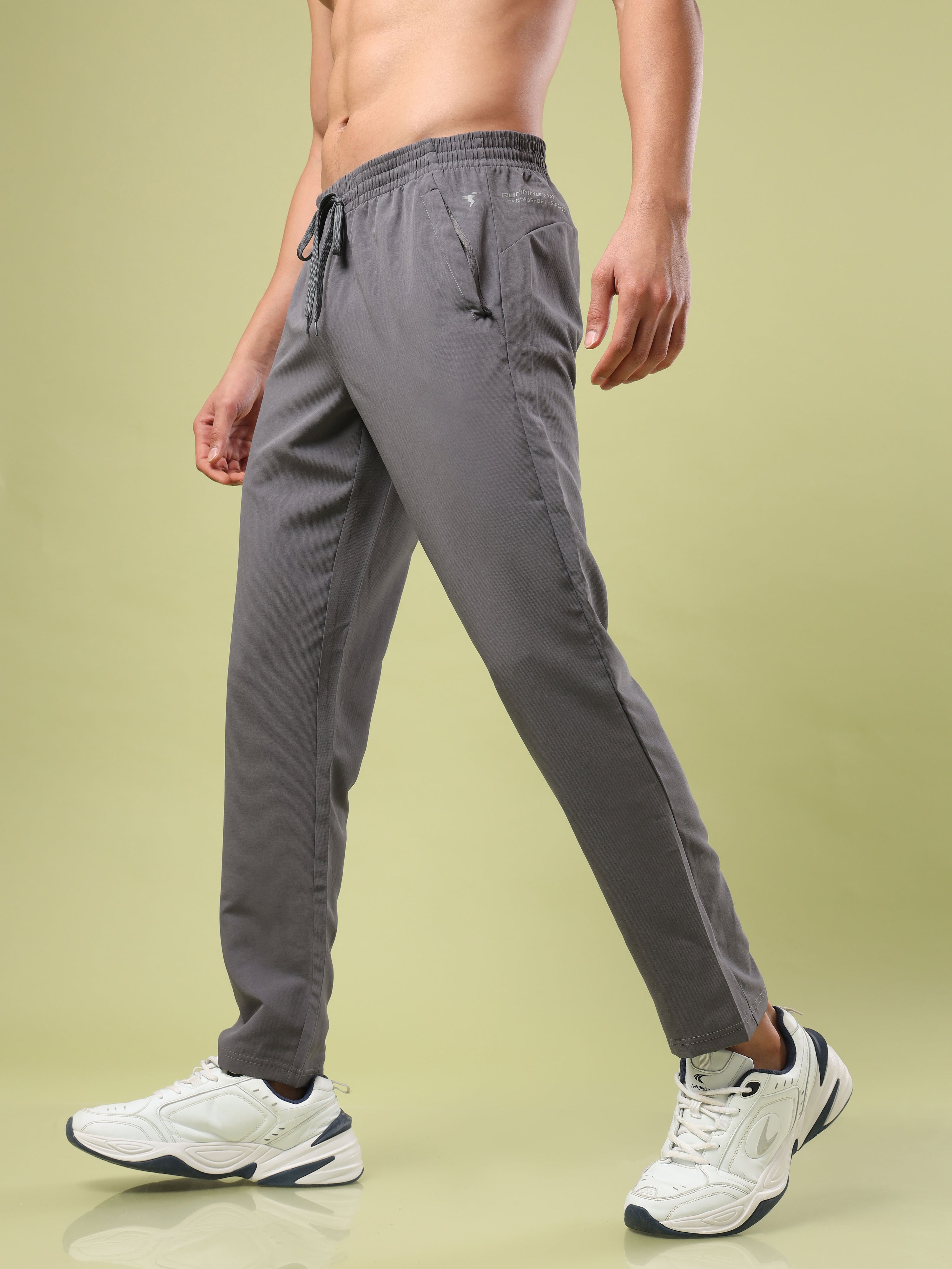 Men Solid Relax Fit Sports Trackpants with TECHNO LITE