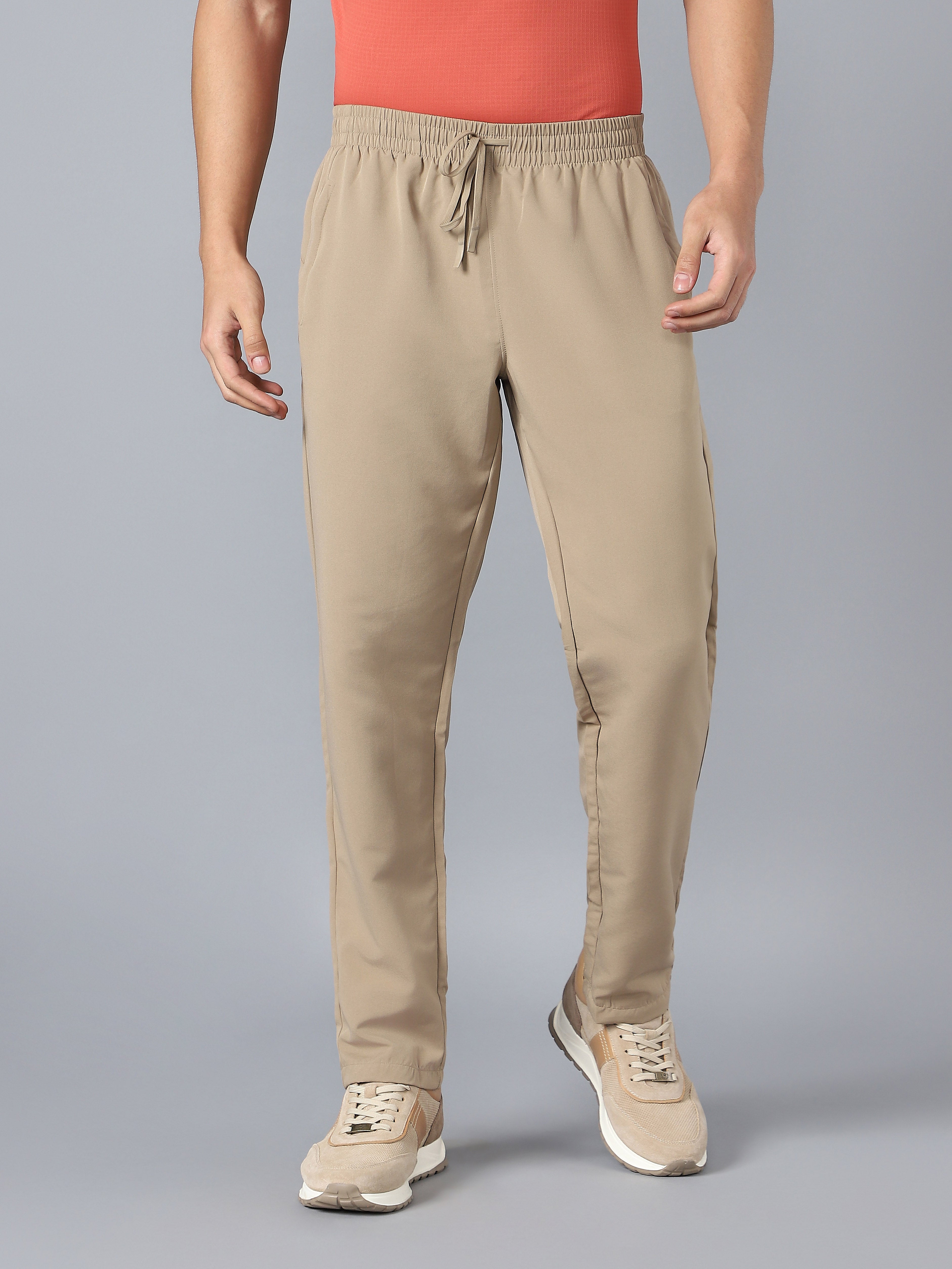 Men Solid Relax Fit Sports Trackpants with TECHNO LITE
