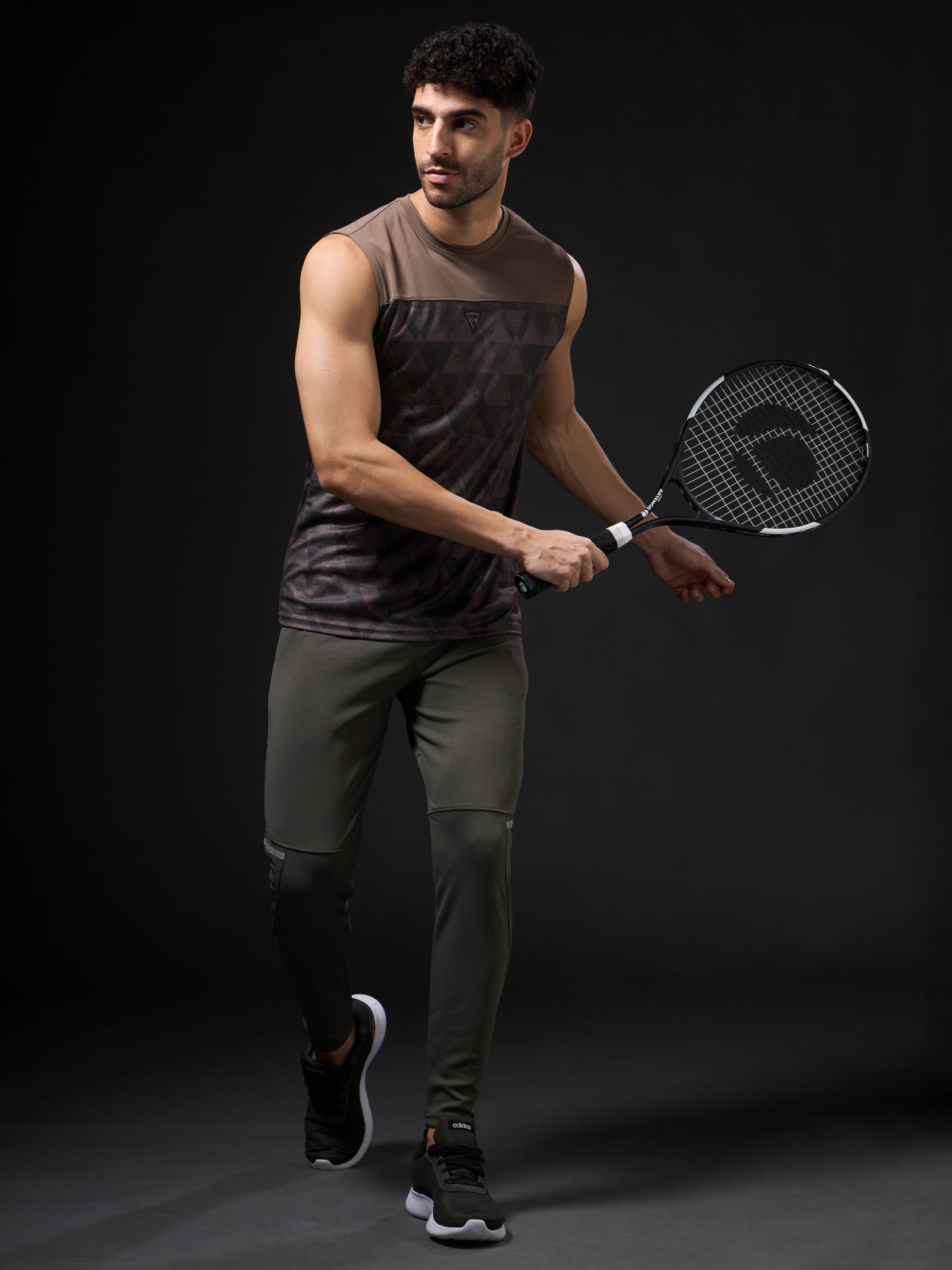 Men Solid Slim Fit Round Neck Sports Innerwear Vest with TECHNOCOOL+