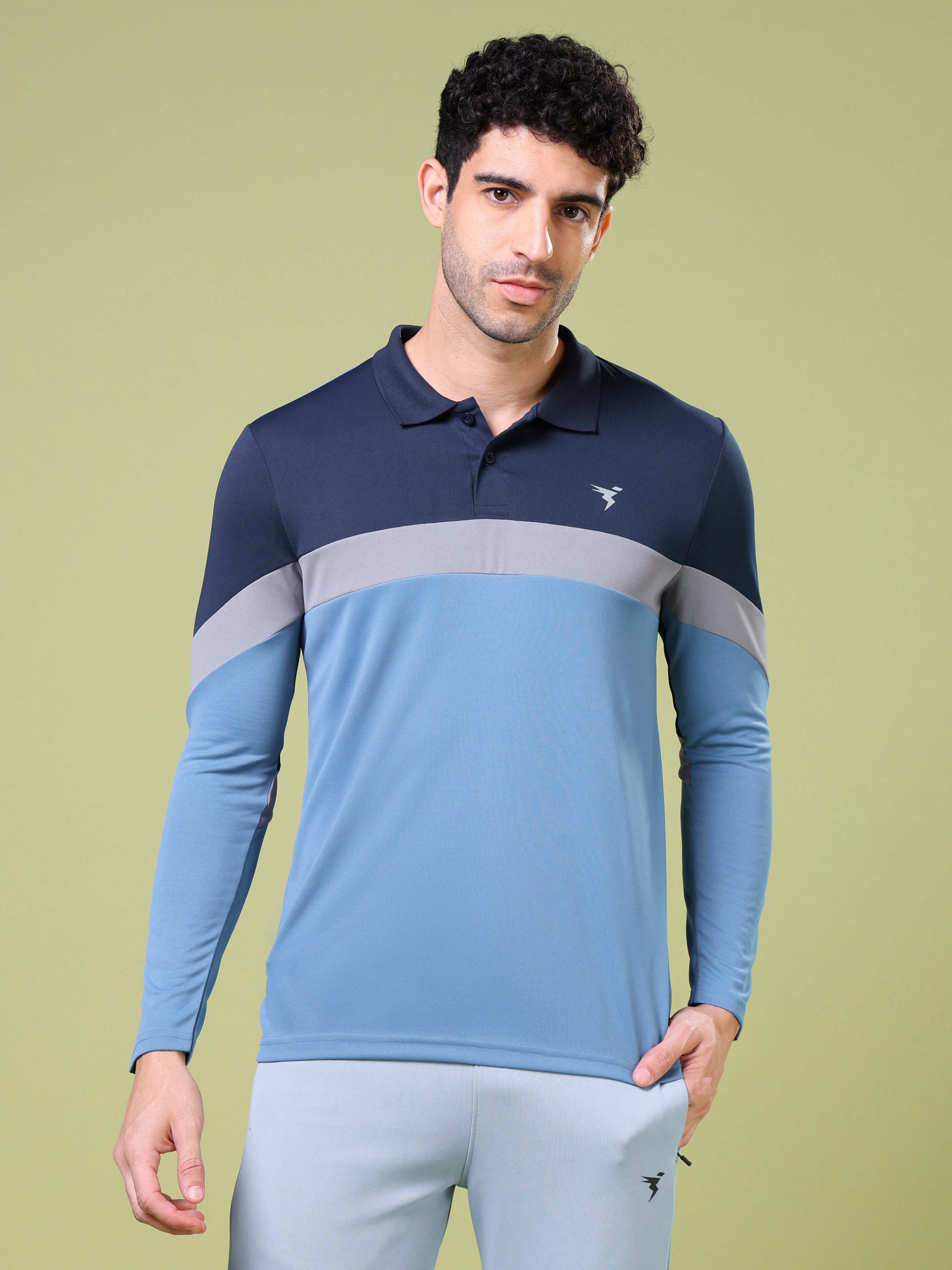 Men Solid Slim Fit Polo T-shirt with TECHNOCOOL+