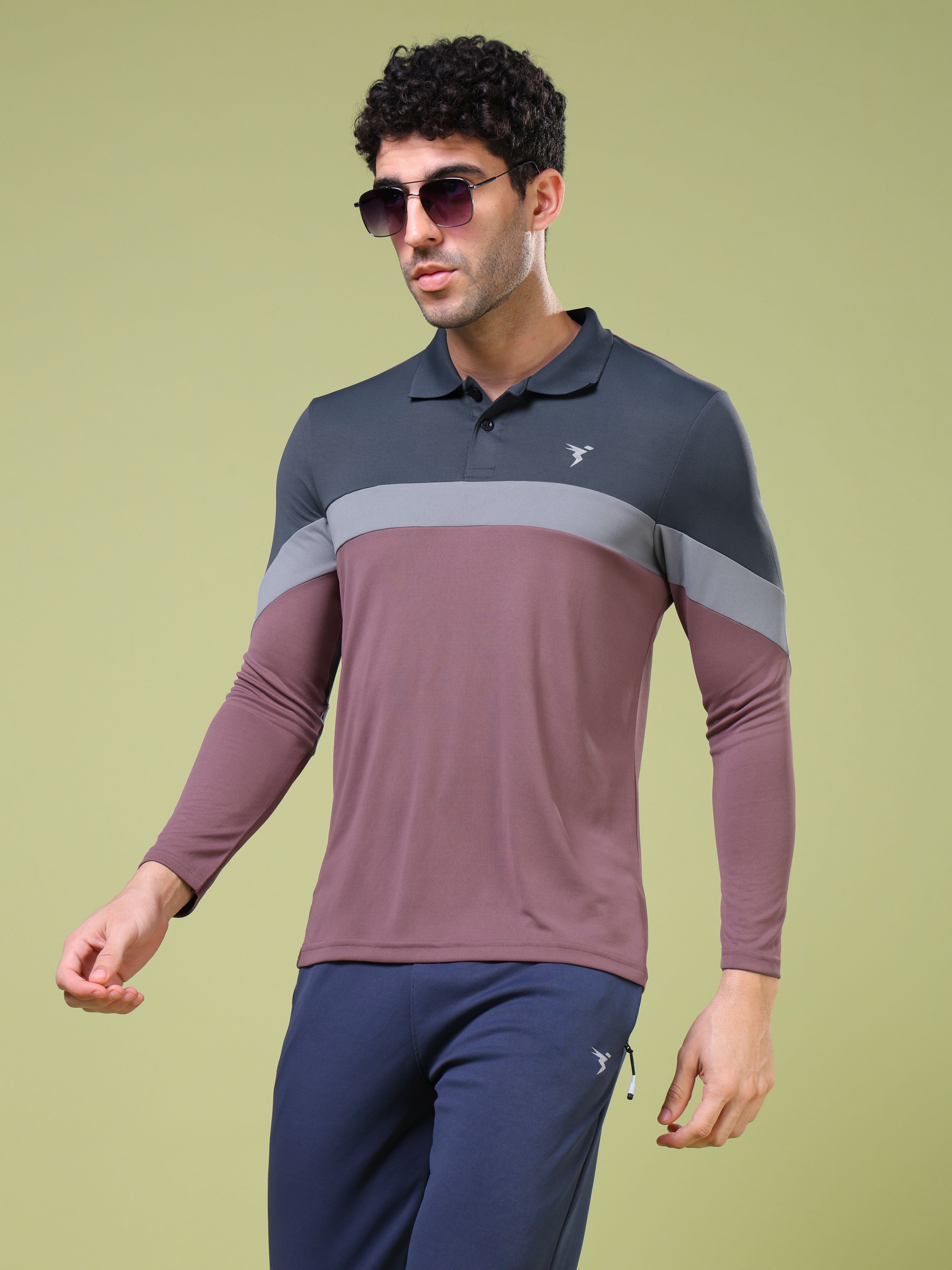 Men Solid Slim Fit Polo T-shirt with TECHNOCOOL+