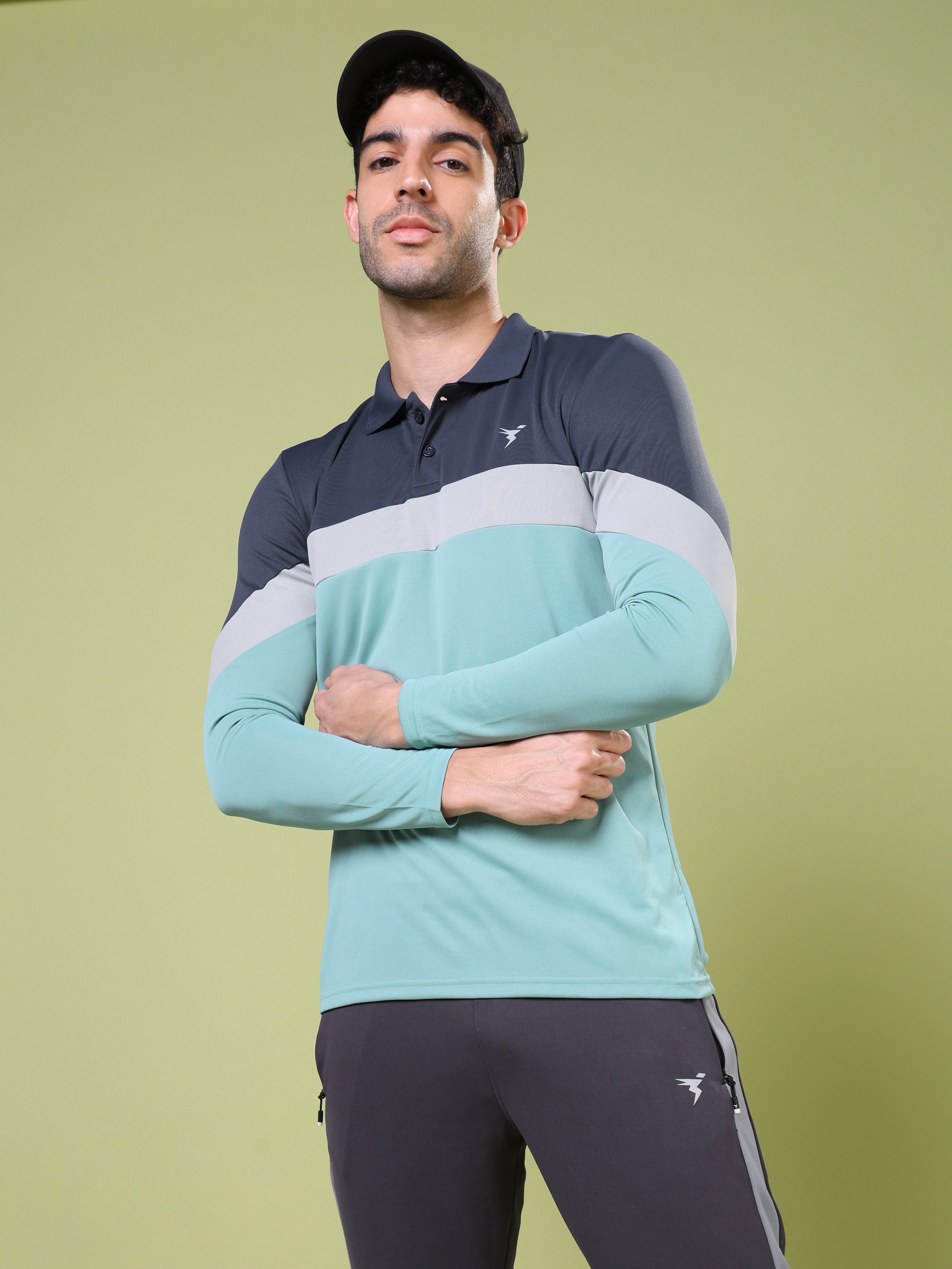 Men Solid Slim Fit Polo T-shirt with TECHNOCOOL+