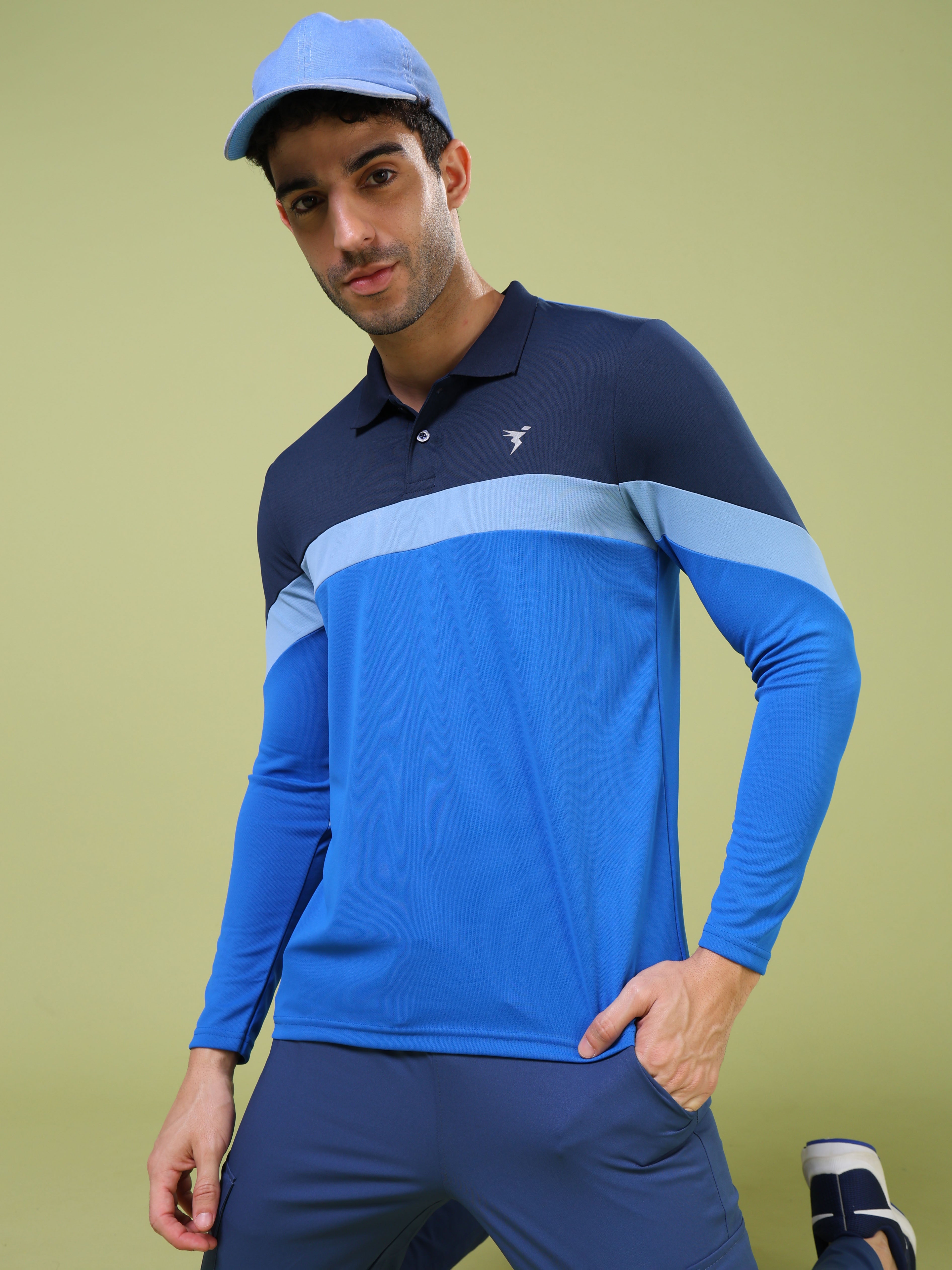 Men Solid Slim Fit Polo T-shirt with TECHNOCOOL+