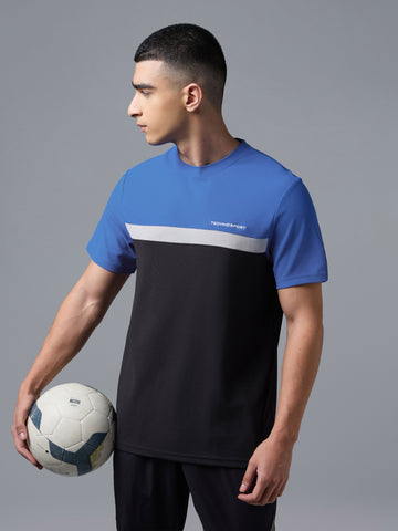 Men Colorblock Slim Fit Crew Neck T-shirt with MATPIQ