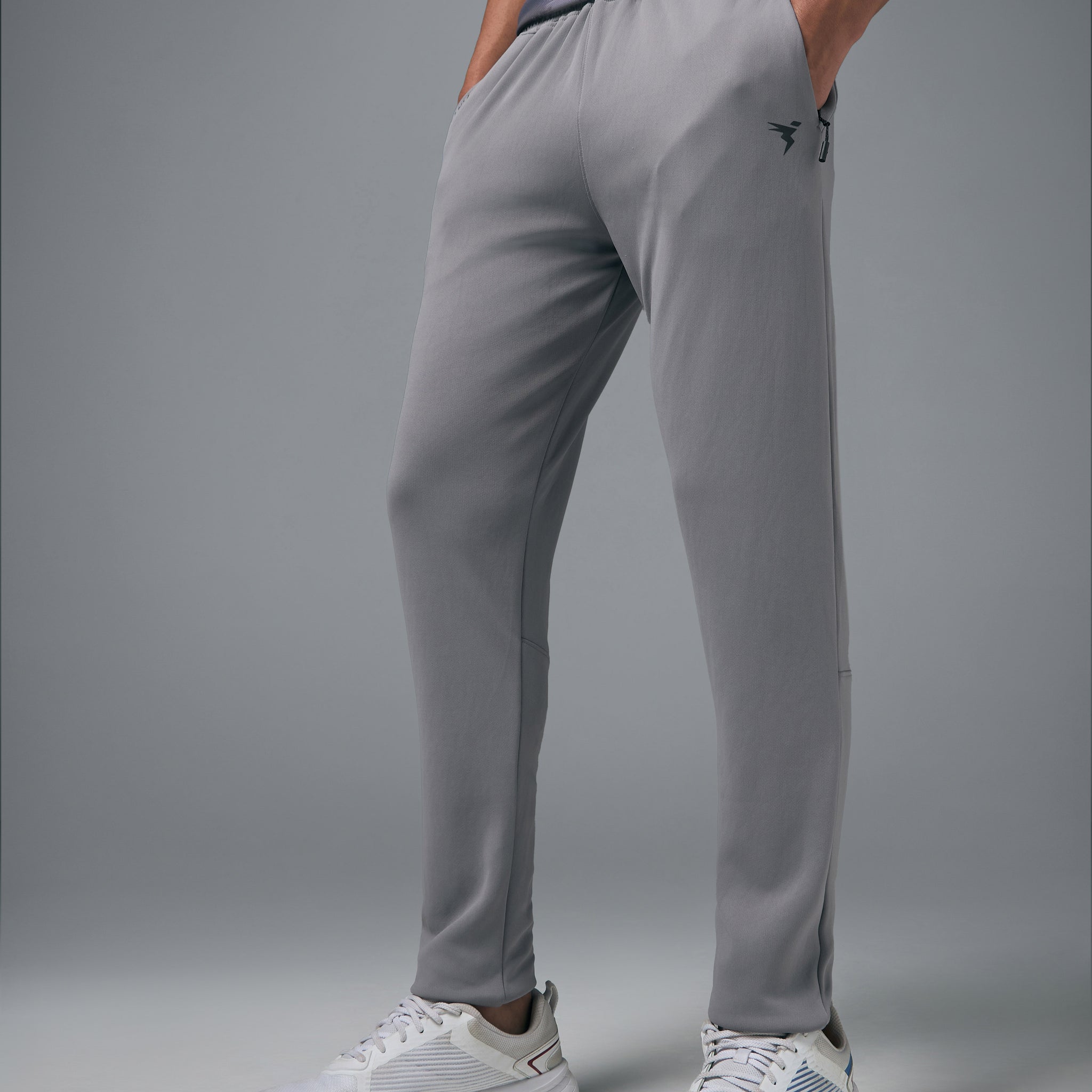 Men Melange Slim Fit Trackpants with TECHNO DRY