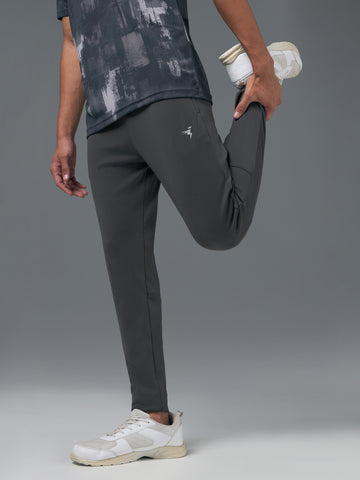 Men Melange Slim Fit Trackpants with TECHNO DRY