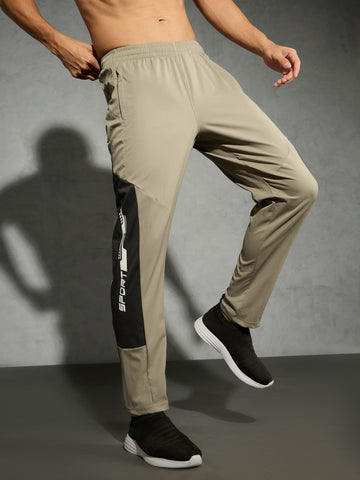 Men Colorblock Slim Fit Trackpants with TS FLEXI
