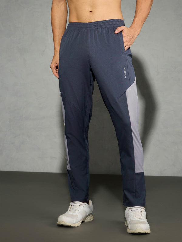 Men Colorblock Slim Fit Trackpants with TS FLEXI