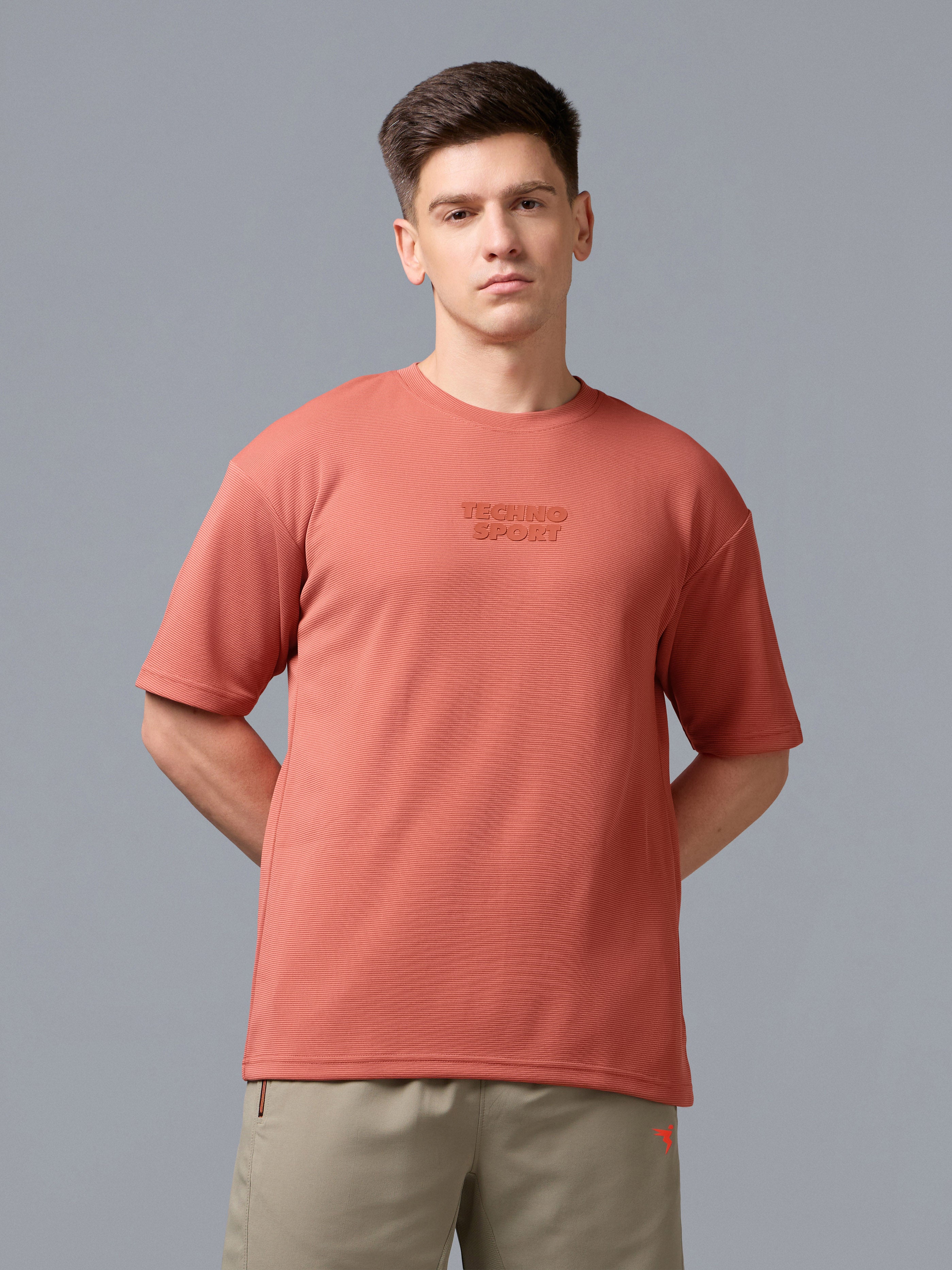 Men Printed Oversized Round Neck T-shirt with COTFLEX