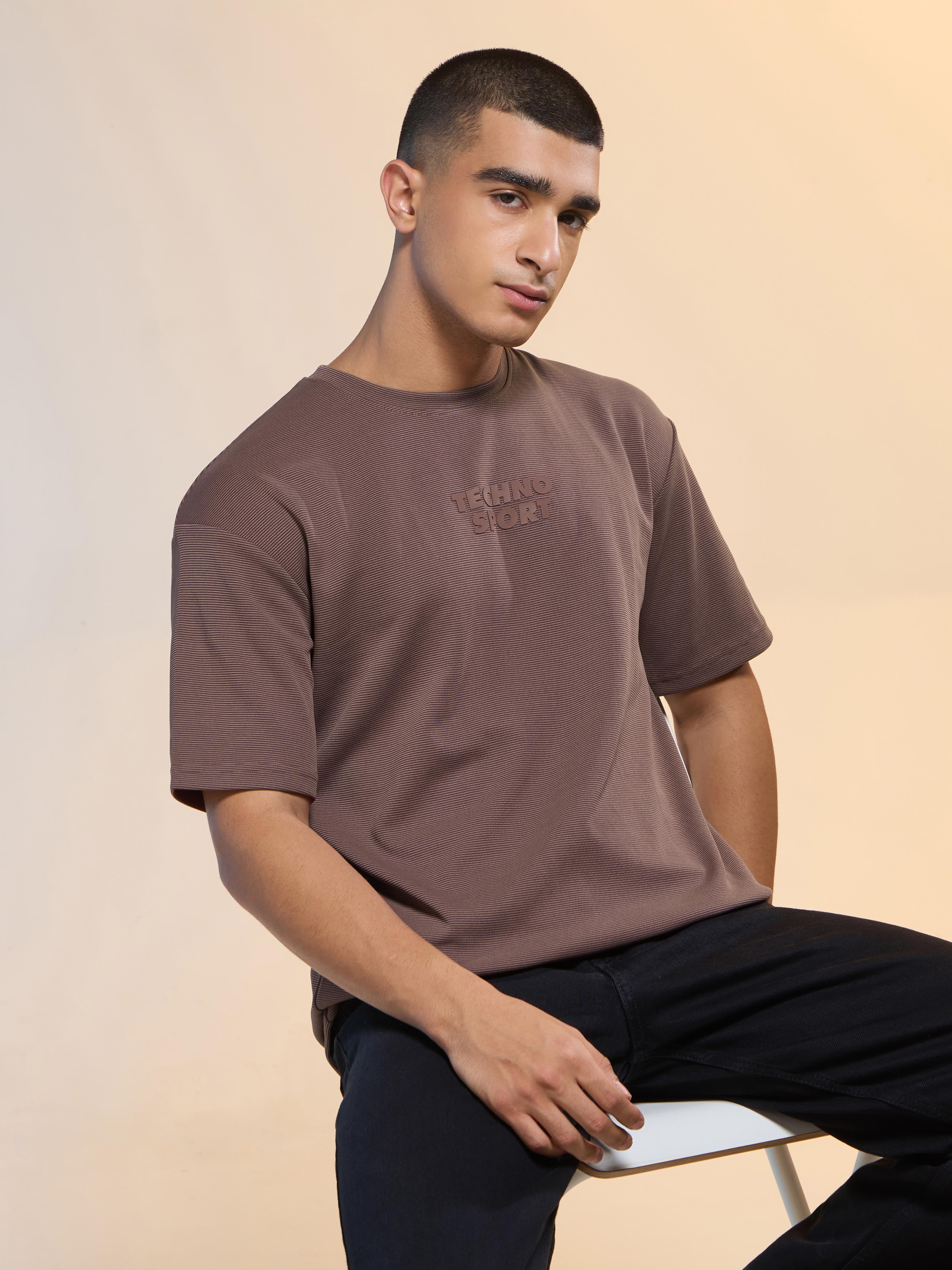 Men Printed Oversized Round Neck T-shirt with COTFLEX