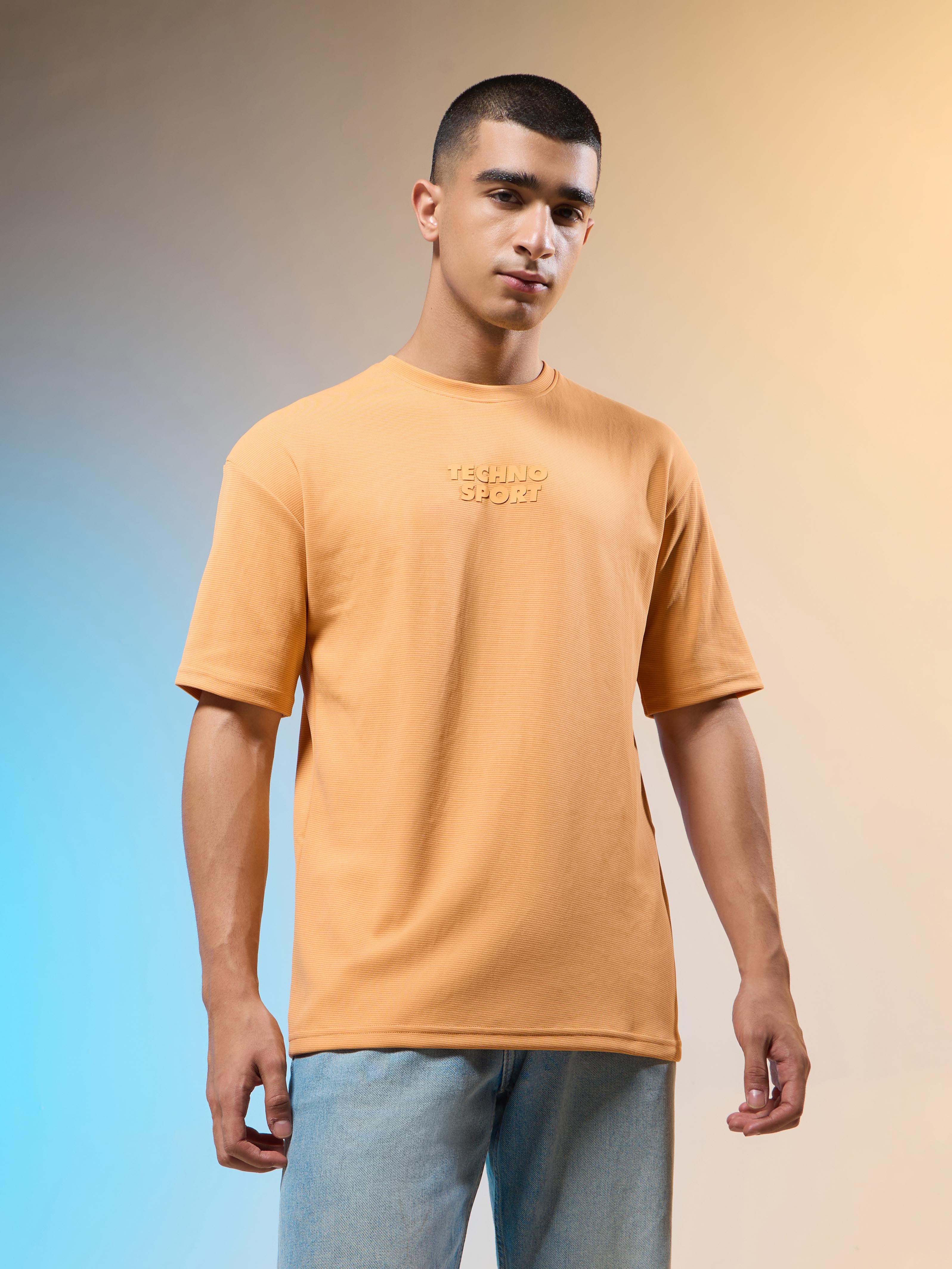 Men Printed Oversized Round Neck T-shirt with COTFLEX