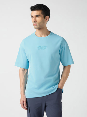 Men Printed Oversized Round Neck T-shirt with COTFLEX