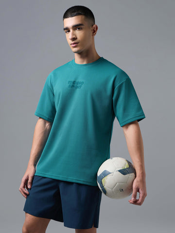 Men Printed Oversized Round Neck T-shirt with COTFLEX