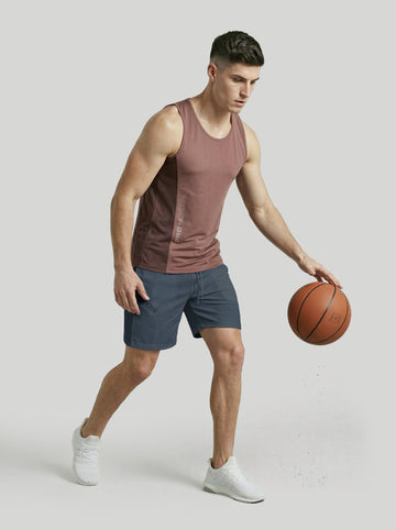 Men Colorblock Slim Fit Scoop Neck Sports Innerwear Vest with TECHNOCOOL+