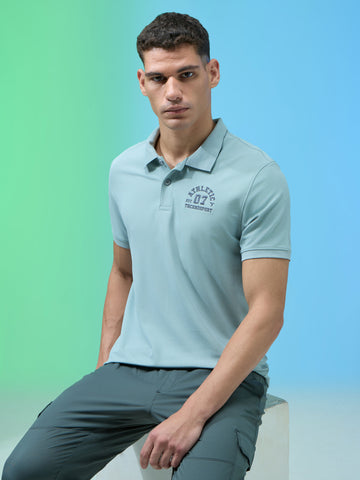 Men Solid Slim Fit Polo Sports T-shirt with MATPIQ