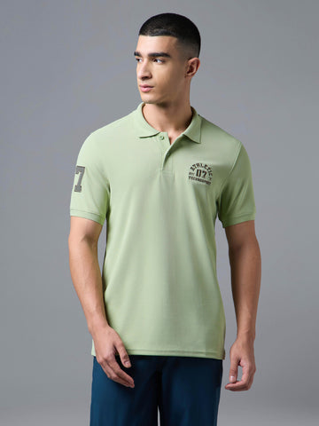 Men Solid PLUS SIZE Slim Fit Polo Sports T-shirt with MATPIQ