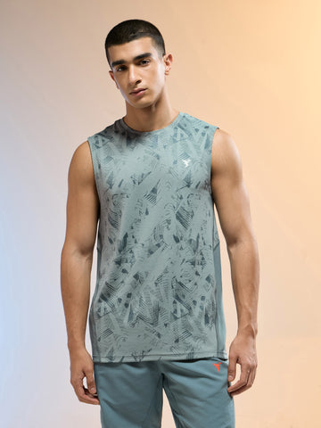 Men Jacquard Slim Fit Round Neck Sports Innerwear Vest with DOUBLE COOL