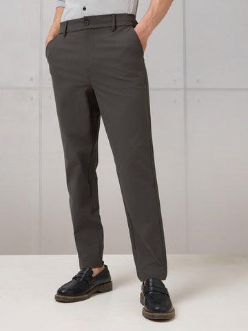 Men Semi-Formal Solid Straight Fit Trousers Pants with DURACOOL+