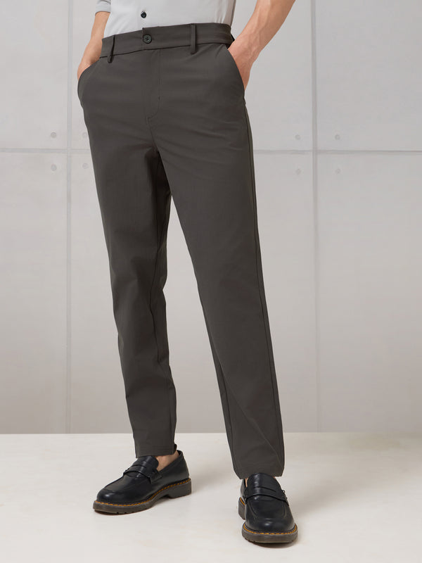 Men Semi-Formal Solid Straight Fit Trousers Pants with DURACOOL+