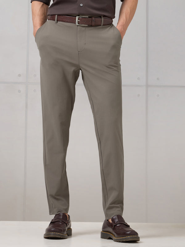 Men Semi-Formal Solid Straight Fit Trousers Pants with DURACOOL+
