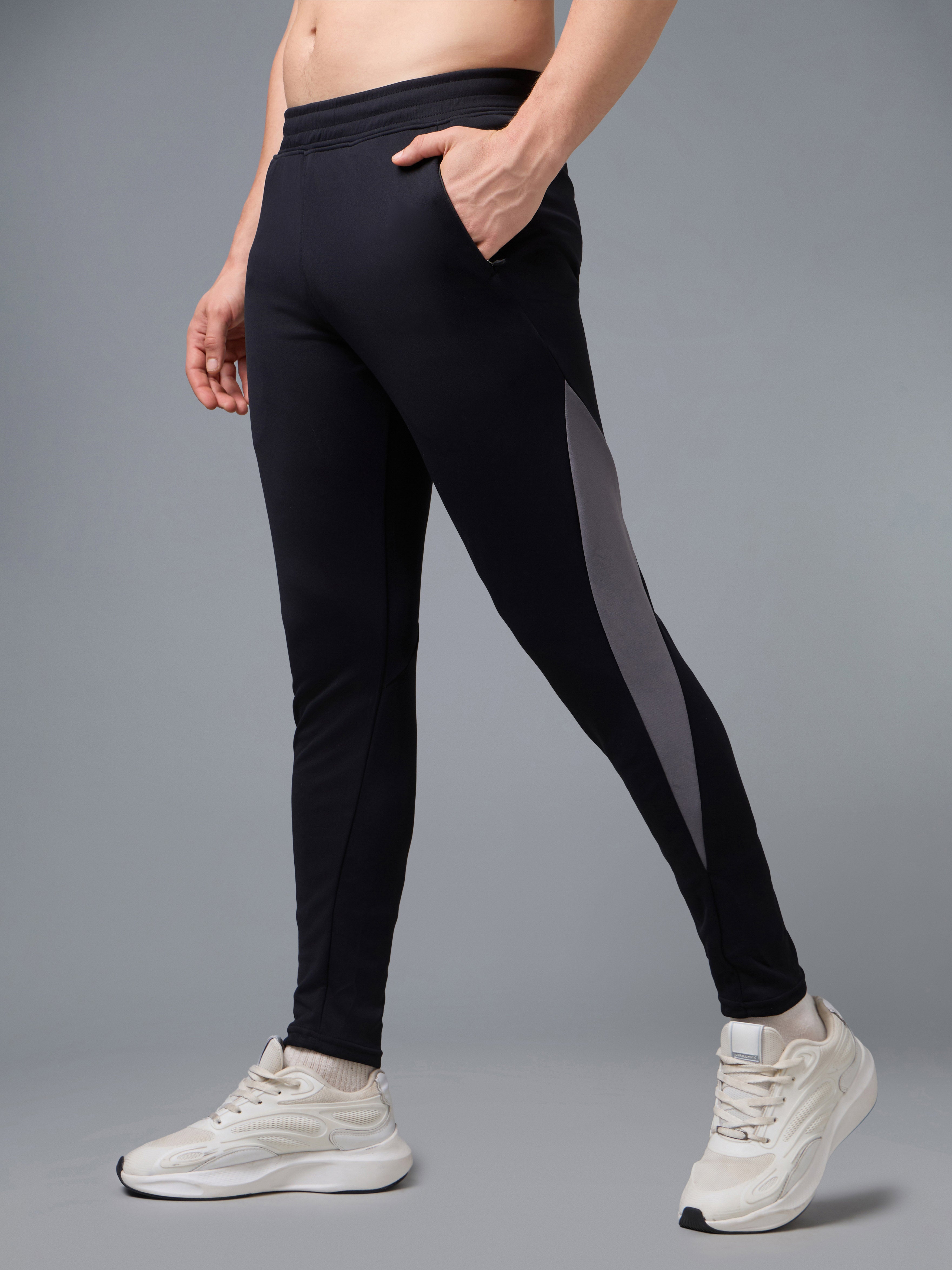 Men Colorblock Slim Fit Trackpants with TECHNO DRY