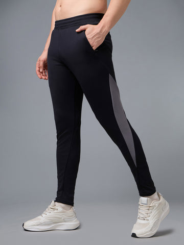 Men Colorblock Slim Fit Trackpants with TECHNO DRY