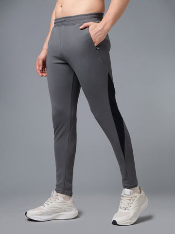 Men Colorblock Slim Fit Trackpants with TECHNO DRY