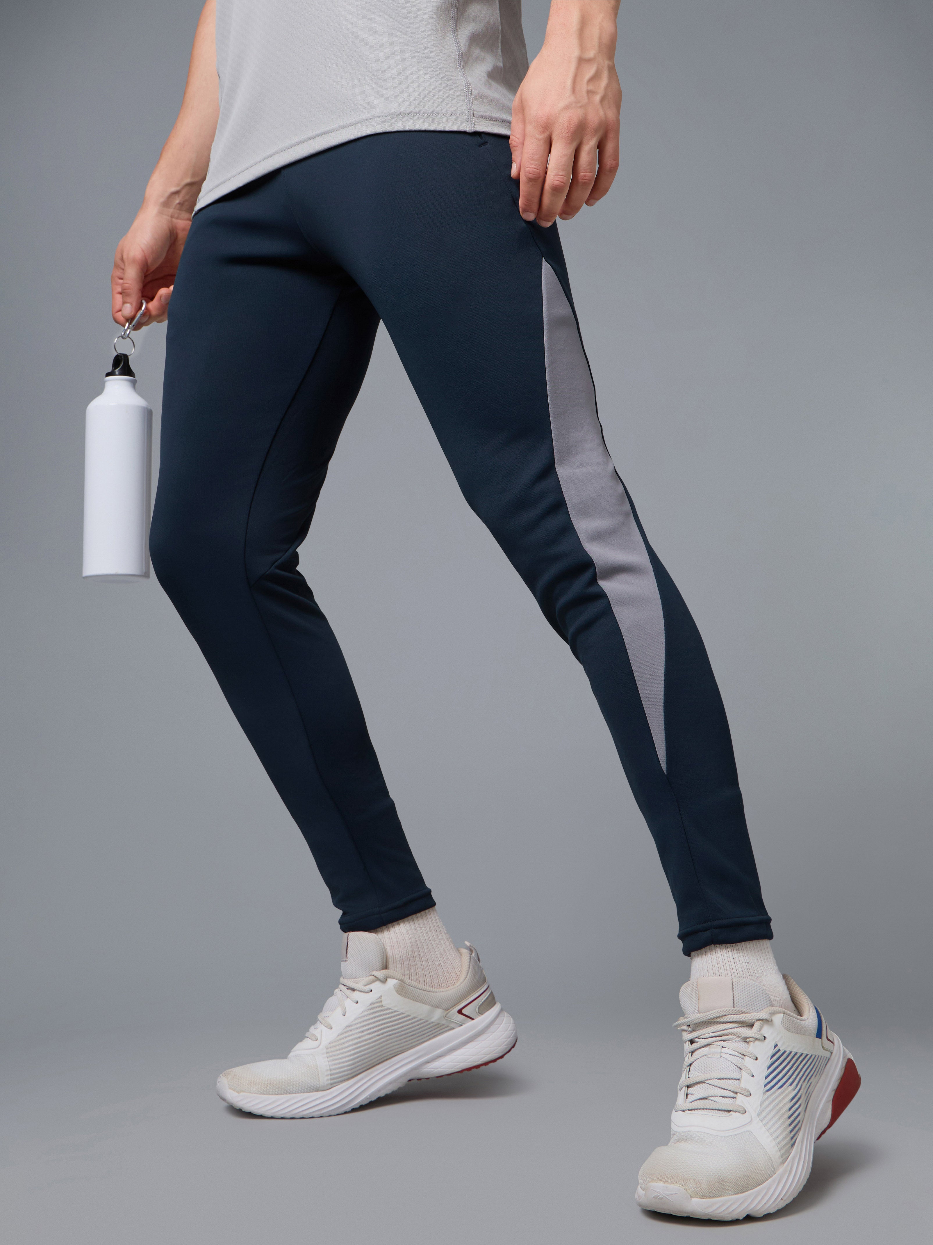 Men Colorblock Slim Fit Trackpants with TECHNO DRY