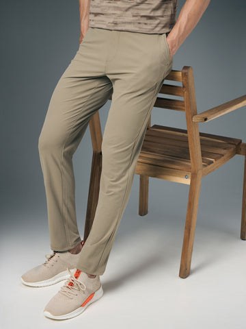 Men Semi-Formal Solid Straight Fit Trousers Pants with DURACOOL+