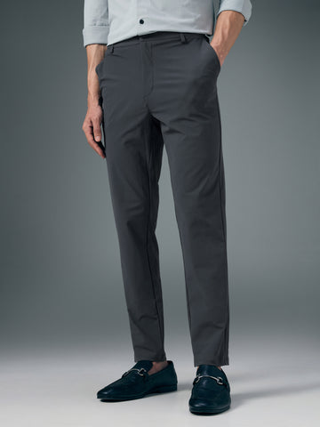 Men Semi-Formal Solid Straight Fit Trousers Pants with DURACOOL+