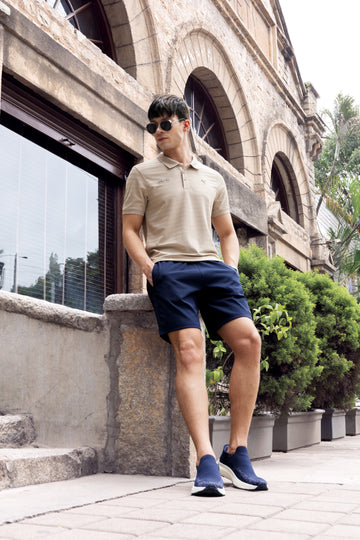 Men Solid Slim Fit Active Out Sports Shorts with ELASTOPLUS