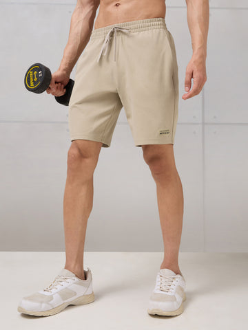 Men Solid Slim Fit Active Out Sports Shorts with ELASTOPLUS