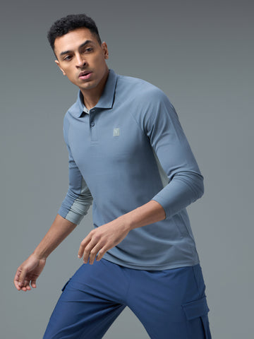 Men Colorblock Slim Fit Polo T-shirt with MATPIQ