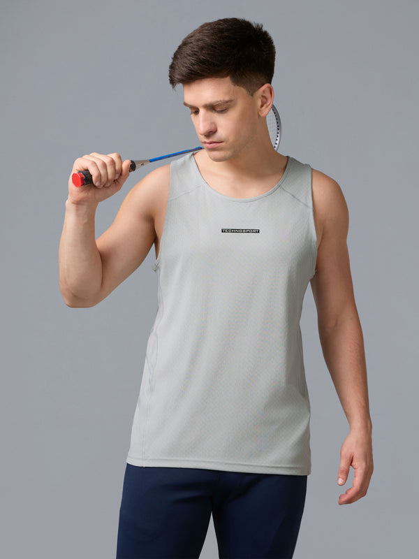 Men Jacquard Slim Fit Crew Neck Innerwear Vest with ELASTO LITE