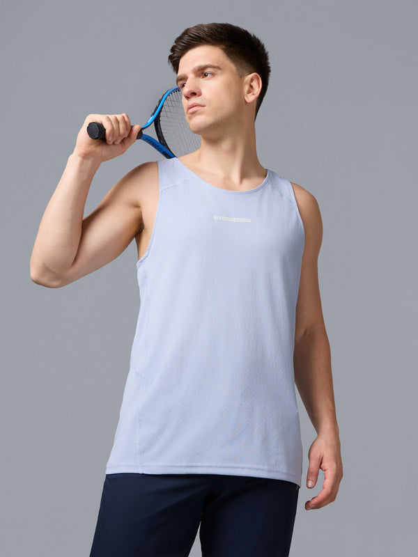 Men Jacquard Slim Fit Crew Neck Innerwear Vest with ELASTO LITE