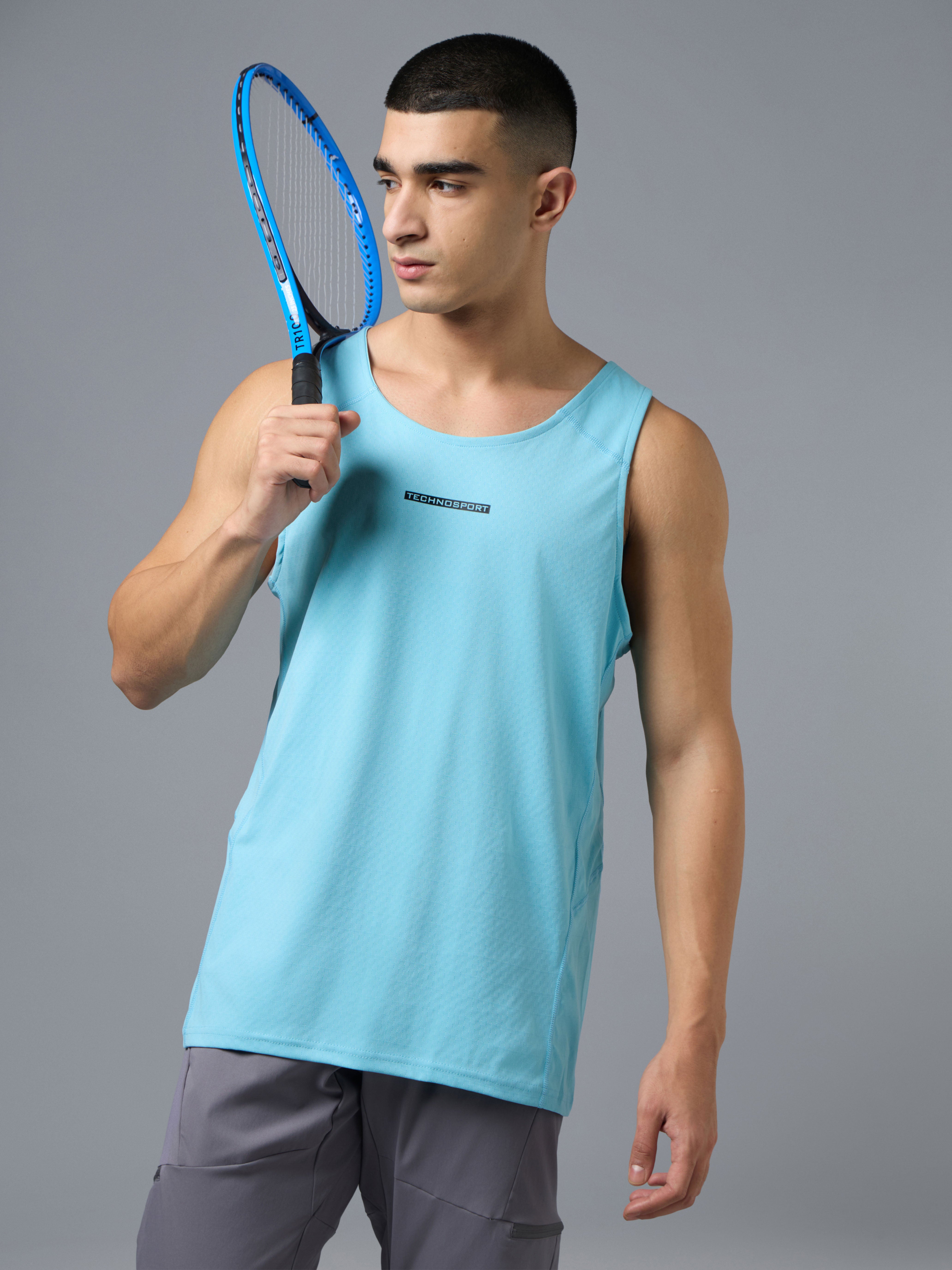 Men Jacquard Slim Fit Crew Neck Innerwear Vest with ELASTO LITE