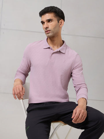 Men Solid Active Out Polo Neck T-shirt with COTFLEX