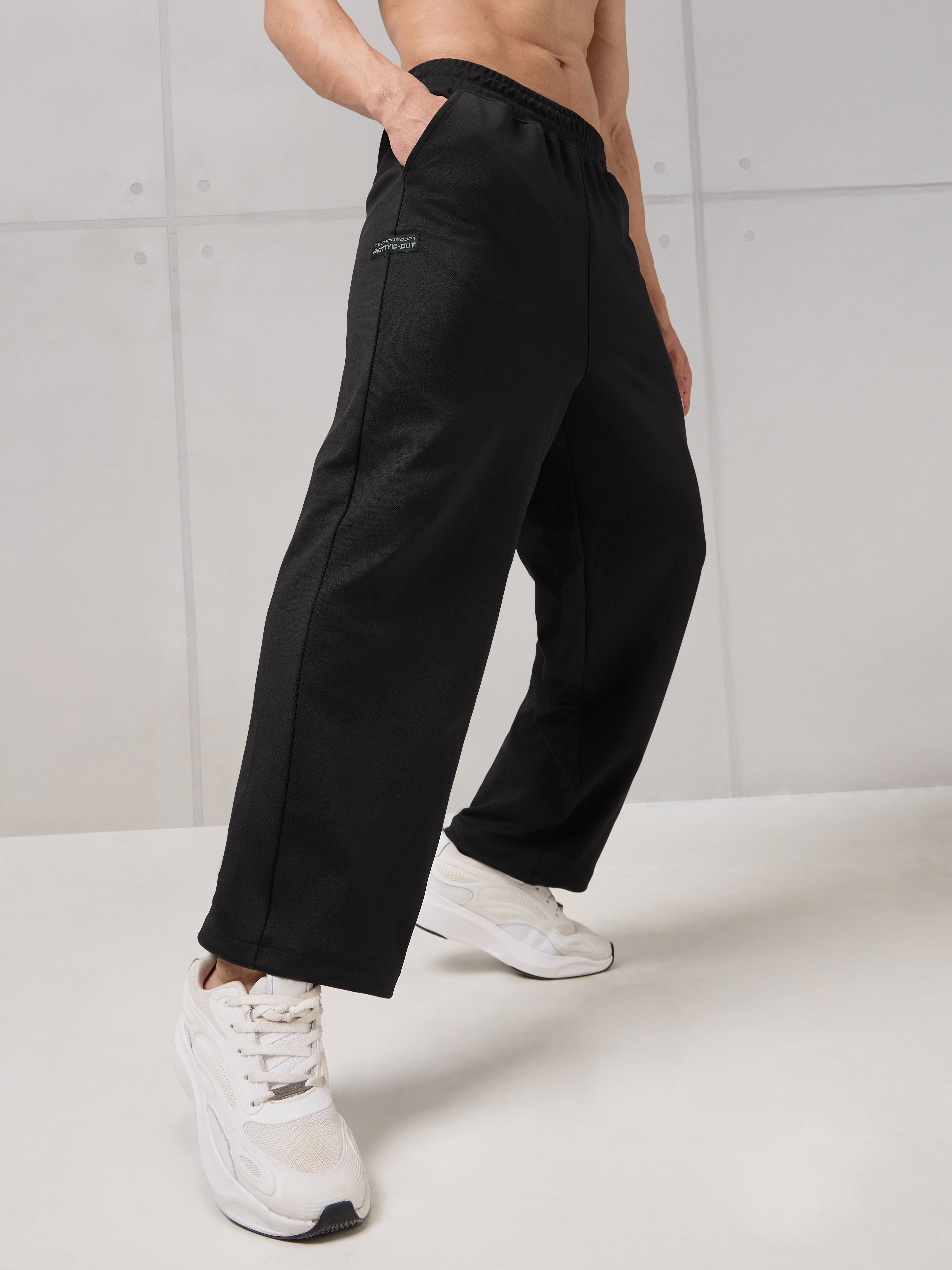 Men Baggy Fit Active Out Trackpants with ELASTOPLUS