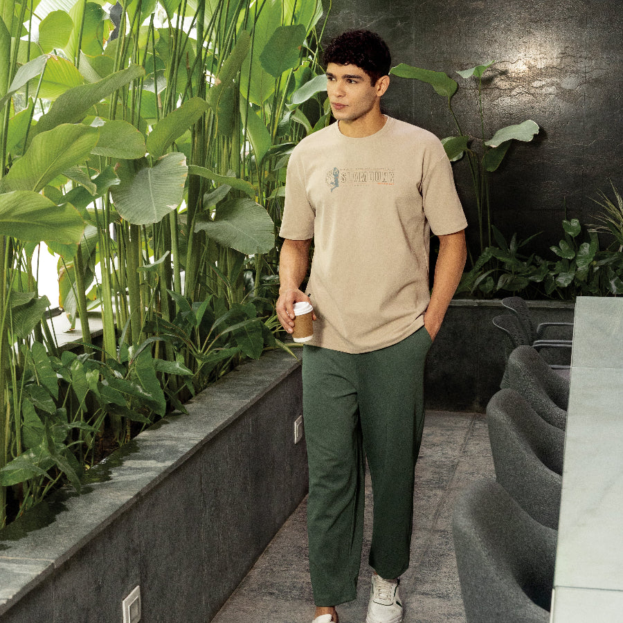 Men Baggy Fit Active Out Trackpants with ELASTOPLUS