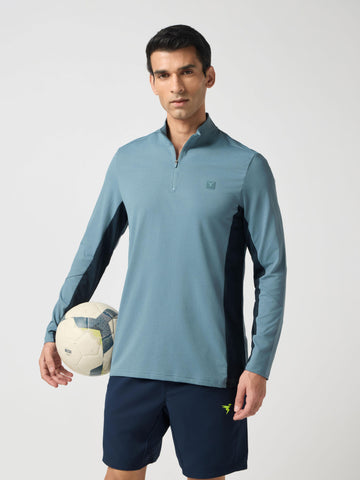 Men Solid Slim Fit Crew Neck T-shirt with ELASTO PLUS