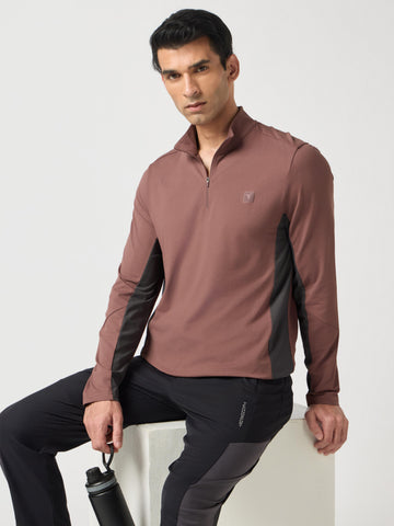 Men Solid Slim Fit Crew Neck T-shirt with ELASTO PLUS
