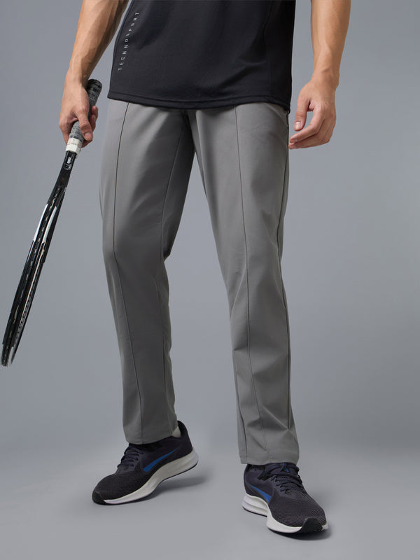 Men Solid Slim Fit Sports Trackpants with DURACOOL+