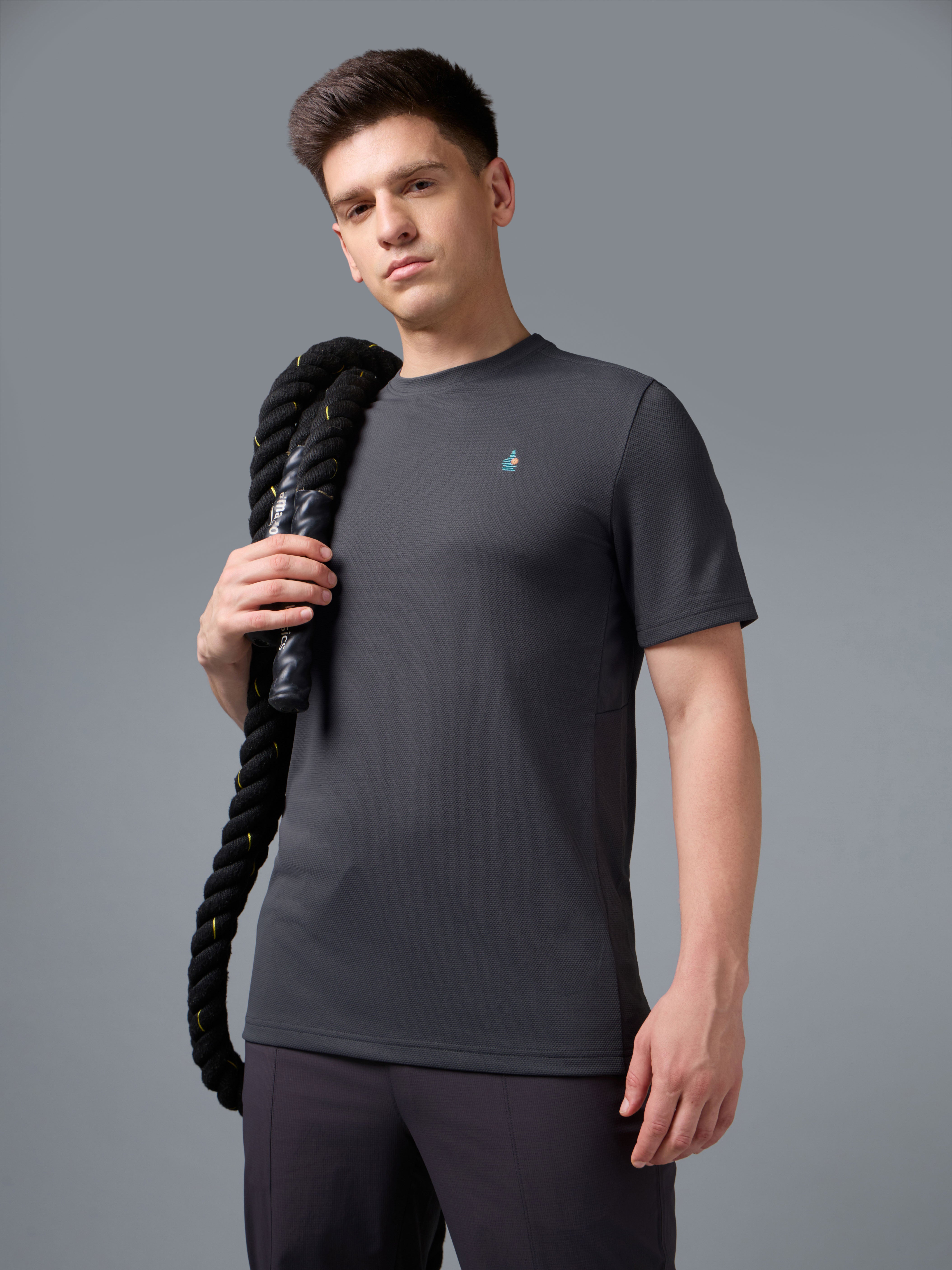 Men's Crew Neck  Sports Tee for Men with TECHNOCOOL+