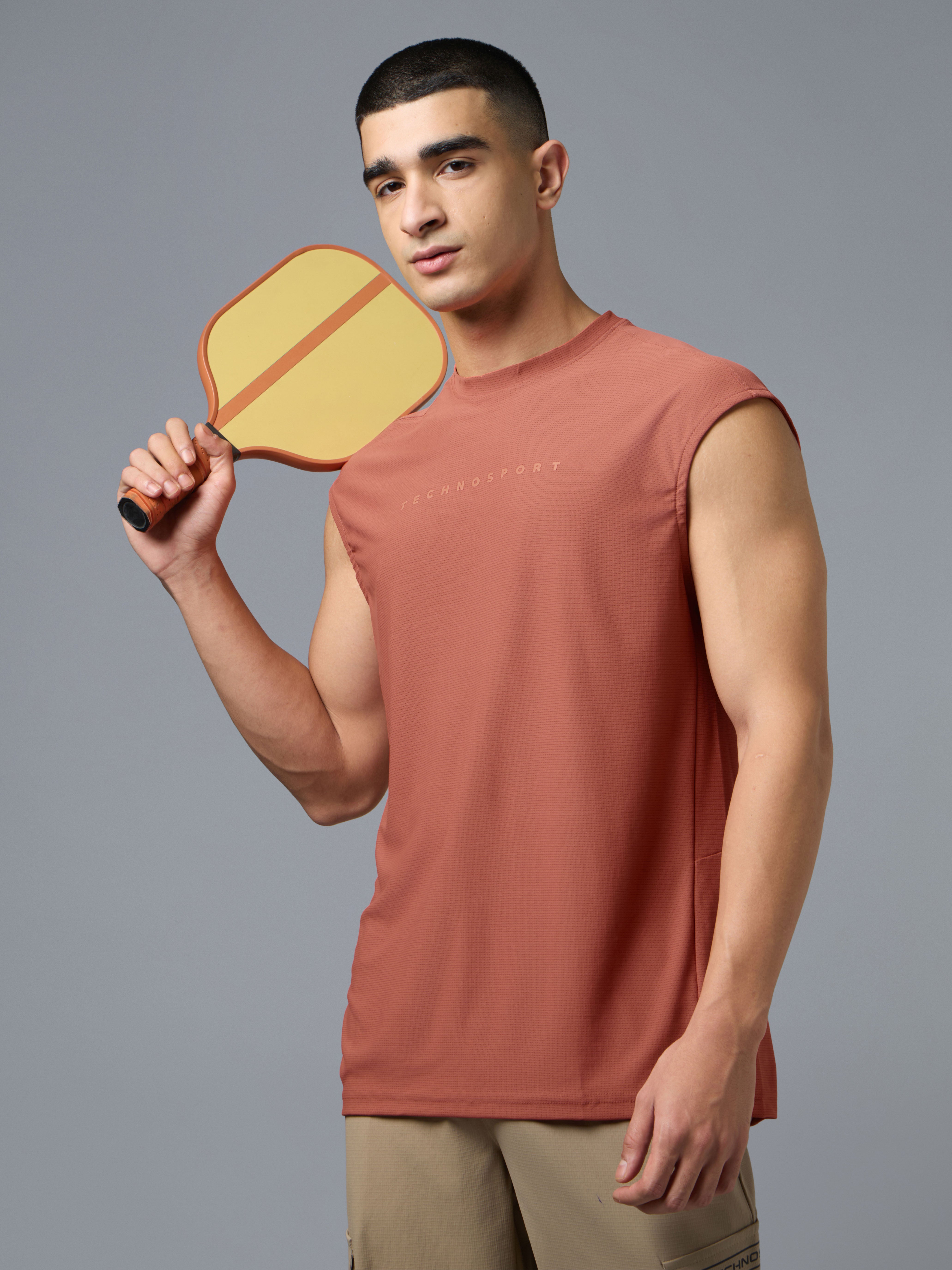 Men Slim Fit Jacquard Crew Neck Innerwear Vest with VENTMESH