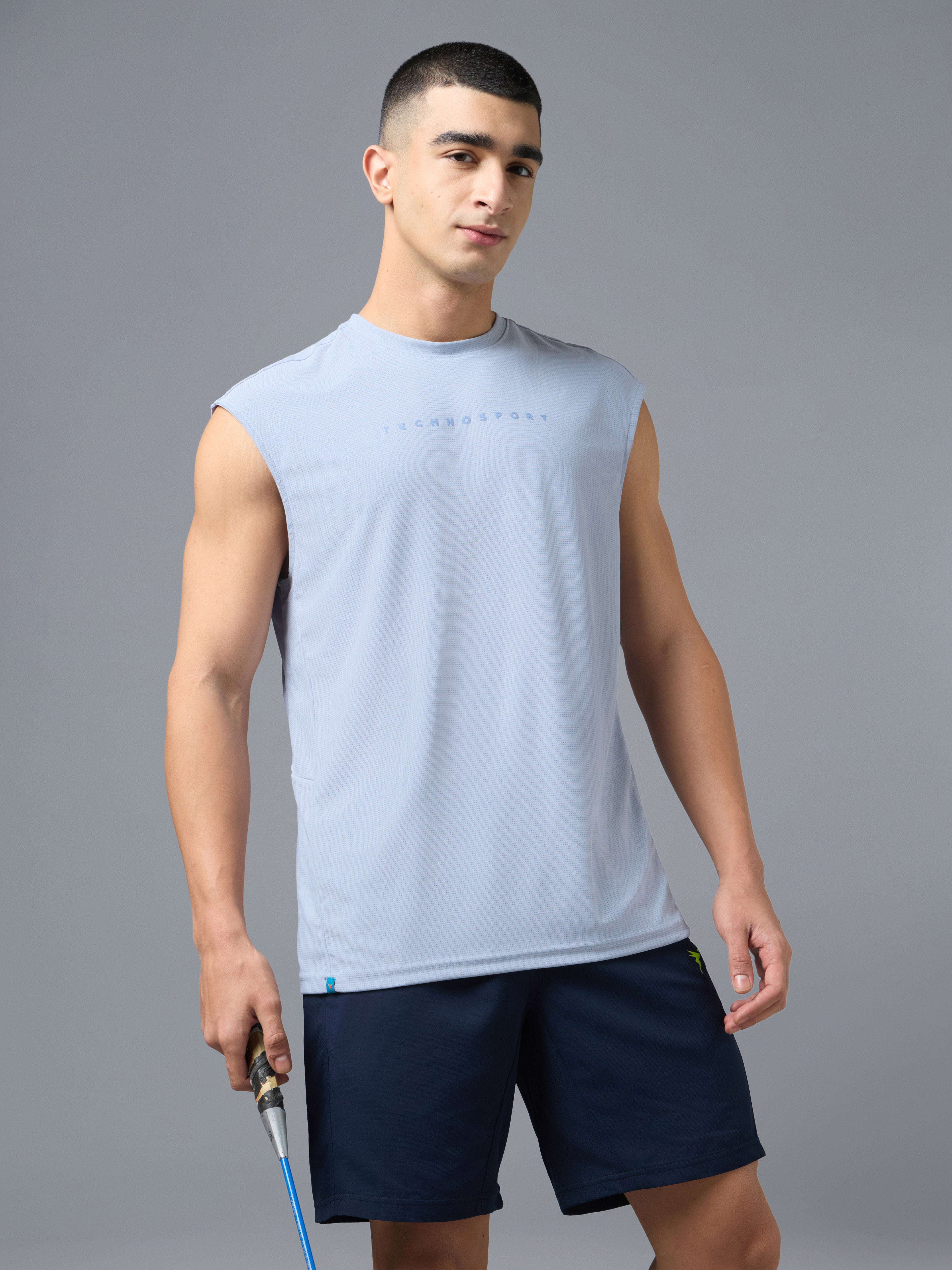 Men Slim Fit Jacquard Crew Neck Innerwear Vest with VENTMESH