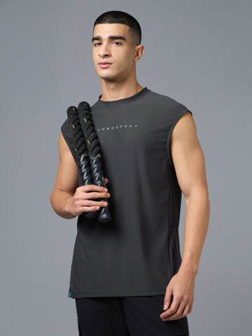 Men Slim Fit Jacquard Crew Neck Innerwear Vest with VENTMESH