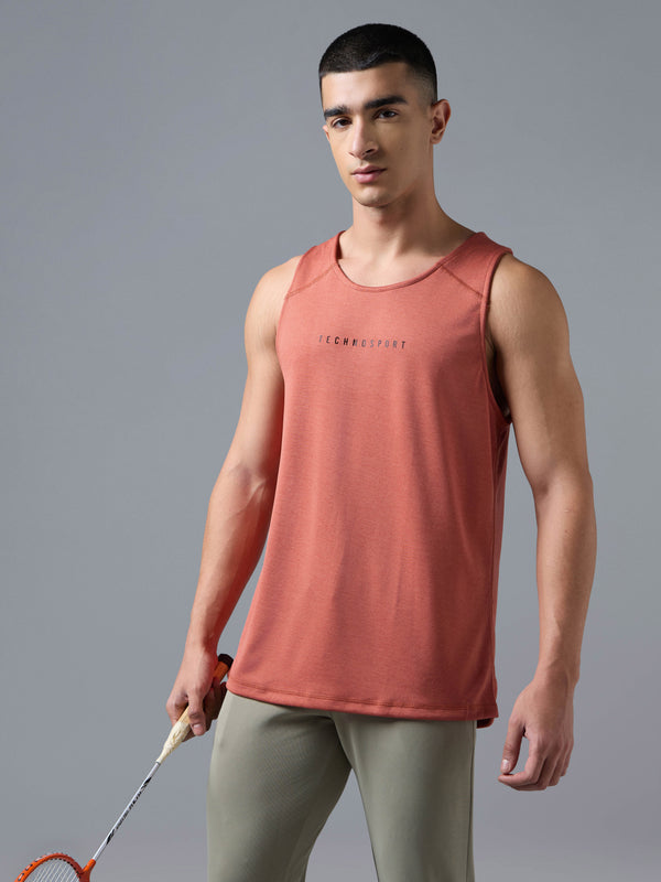 Men Slim Fit Round Neck Sports Innerwear Vest with DOUBLE COOL