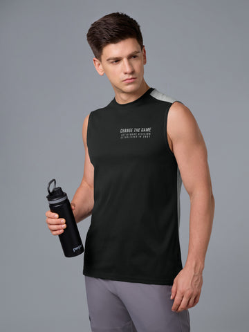 Men Solid Slim Fit Crew Neck Innerwear Vest with ELASTO LITE