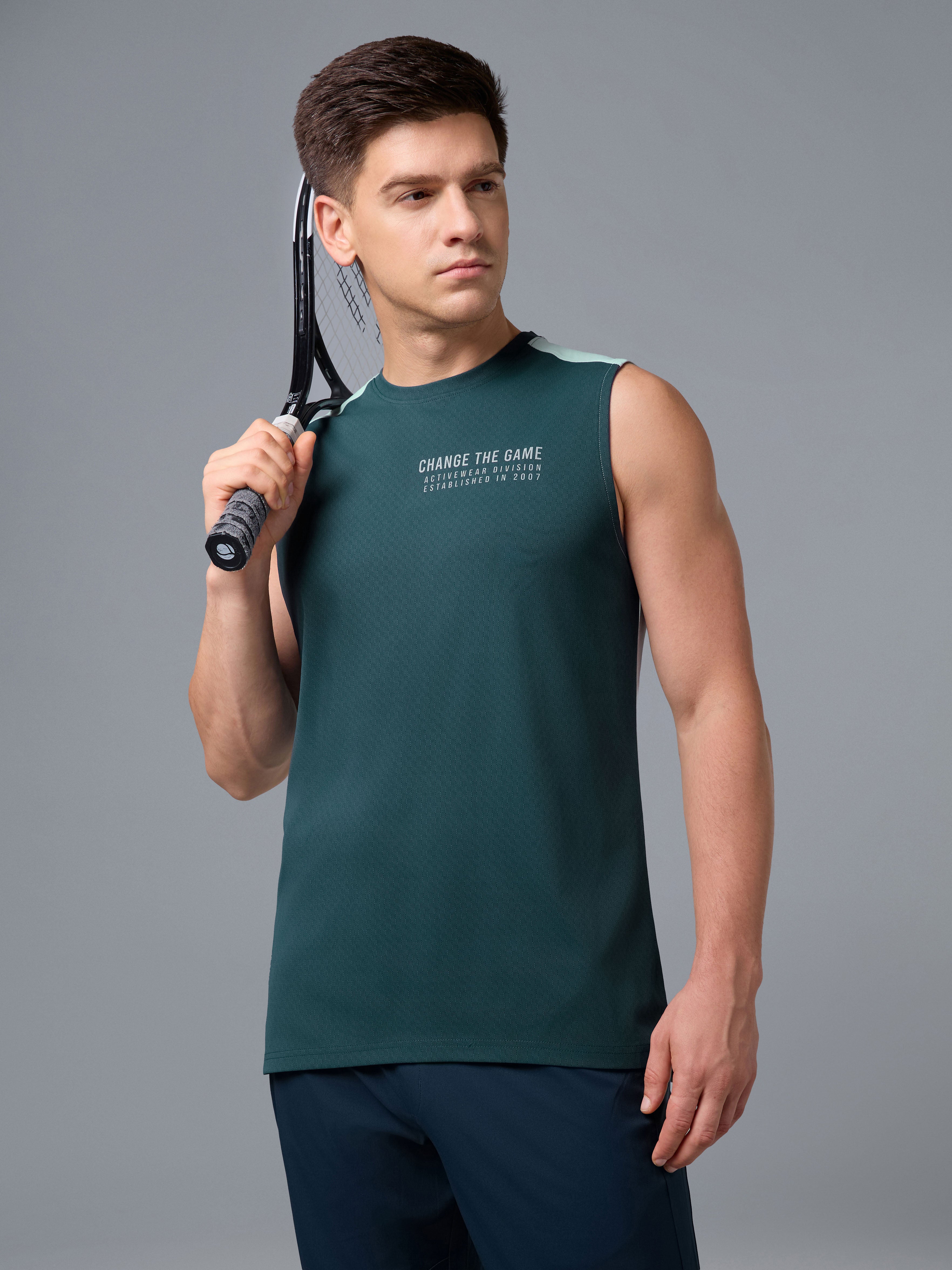 Men Solid Slim Fit Crew Neck Innerwear Vest with ELASTO LITE